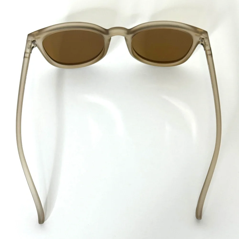 LE SPECS Bandwagon NEW Sunglasses Matte Stone Frame With Copper Mirror Lens NEW